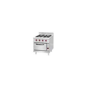 CE Gas Range Chinese Cooking Equipment With 4 - Burner & Oven