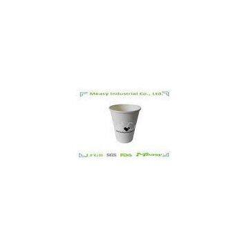 12OZ Eco Friendly Disposable Coffee Cups White Blank , Printed Paper Cups 400ml