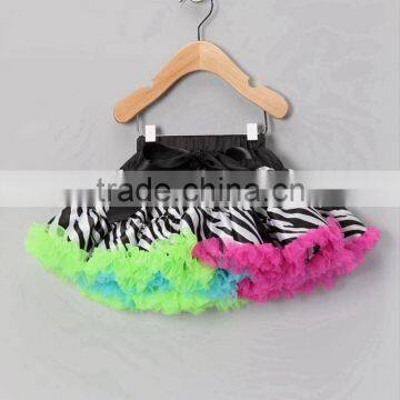 Multi Colors Striped Girl's Soft Fluffy Tutu Skirts