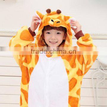 2016 winter warm fleece cute kids animal pajama for Children