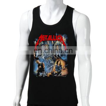 Metallica plus size wrestling singlets,men's cotton singlet