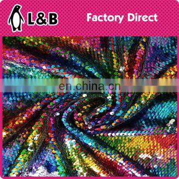 2017 High quality fashion colorful sequin embroidery fabric