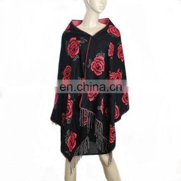 Peony flower pattern mixed colors with good soft feeling for women