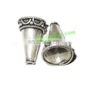 Silver Plated Cones, Size: 22x15mm, Weight: 3.16 Grams. BMSPCN005