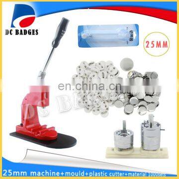 Free shipping 1 "(25 mm) combination badge machine press + adjust circular knife + 1000 sets of badge manufacturers select mater