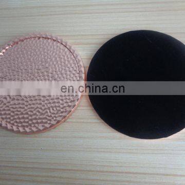 copper plated metal cup coaster for wholeslae