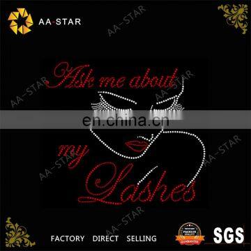 Hot sale beautiful girl hot fix stone design for garment