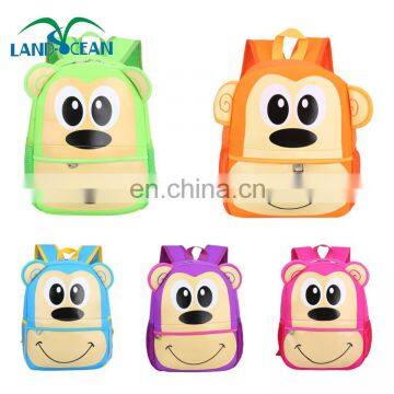 New animal cartoon kids bag monkey backpack