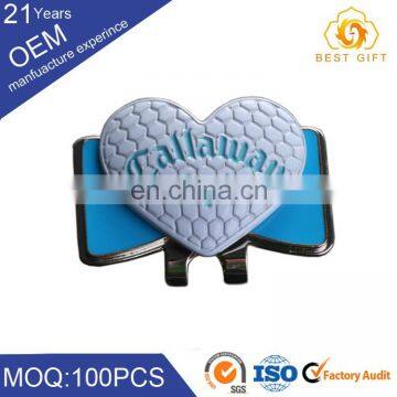 Customzied logo golf set ball marker and hat clip for ball holder