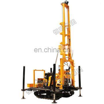 HWNGWANG 200m water well drilling rig with crawler traveling in field