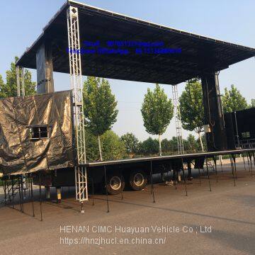 12 m  mobile stage truck trailer of   roadshow