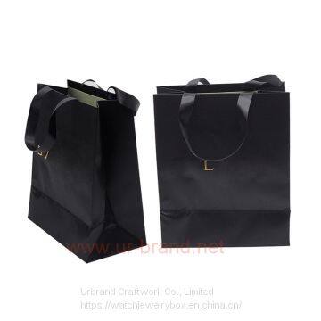 Fashion Design Paper Jewelry Packaging bag High Quality Laminated Art Paper Shopping Bag With Custom Hot Stamping Logo