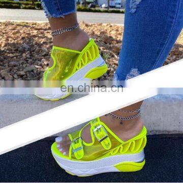 2020 Plus Size Summer Woman Slippers Sliders Heels Platform Sandals for Women And Ladies Women's Sandals photo-2