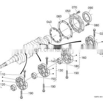 Diesel engine parts v2003 oil seal 1G911-0446-0