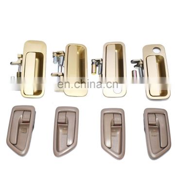 Set Of 8Pcs Front & Rear Beige Outside Tan Inside Door Handle For Toyota Camry