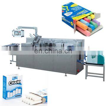 Fully Automatic Office Supplies Coloured Chalk Cartoning Machines Rubber / Pen / Pencils / Ruler Box Packing Machine photo-2