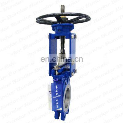 Bundor Class150 DN100 WCB Wafer Type Knife Gate Valve Manufacturer photo-3