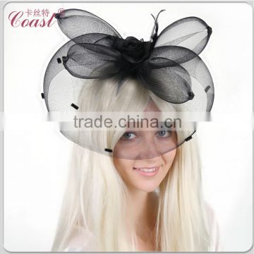 modern Lady's black decorative bridal headwear