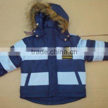 kids shiny nylon padded jackets for AW 2013