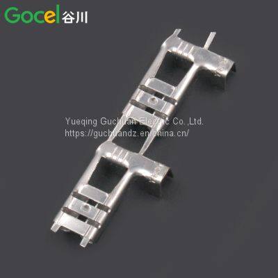 6.3 Flag Plug Spring Straight With Direct Feeding Brass Tinned Connector photo-2