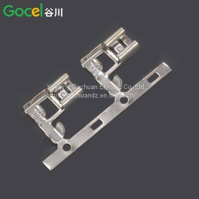 6.3 Flag Plug Spring Horizontal With Brass Tin Plated Terminal Block 250 Flag Plug Spring Plug-in Connector photo-3