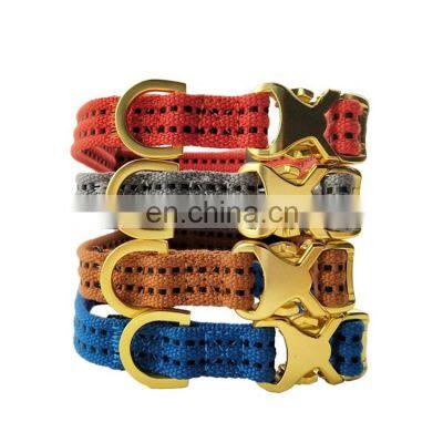 durable collar for dog accept custom color and logo metal buckle collar