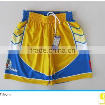 High Quality Professional Mens 100% Polyester Reversible Basketball Shorts
