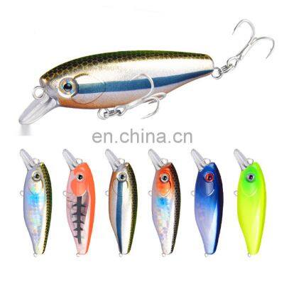 2021 New 6.5cm 7.5g China Lure Factory Hard Minnow Bait Swimbait Slow Sinking 0-2.5m Saltwater Fishing Minnow