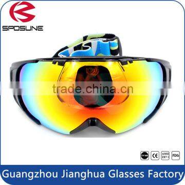 Very professional detachable spherical lens sports racing skiing goggles for promo