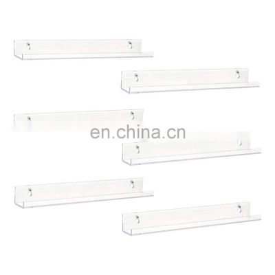 Wall-Mount Clear Acrylic Bookstore Home Organizer Rack Easy-Assembled CD Acrylic Display Holder