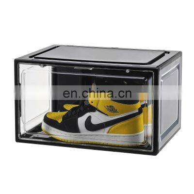 Amazon hot sale Nike shoe box storage high-heeled shoes display box acrylic transparent stackable boxes