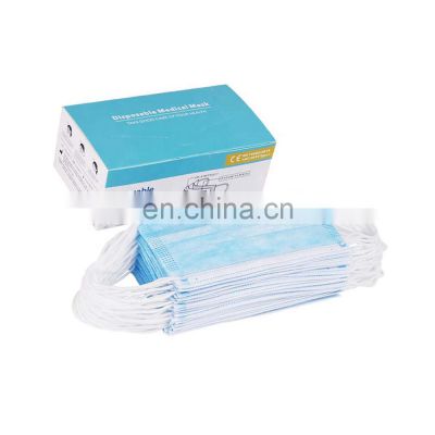 3 Ply Non Woven wholesale price face masks disposable blue face mask for sale