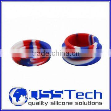High quality 7ml customized small 3 pieces acrylic storage jar set/ oil dab wax container/ silicone wax and oil container