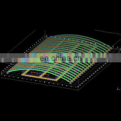 Large Span Steel Truss Roof Arched Curved Roof Truss Steel Roof Truss Prices