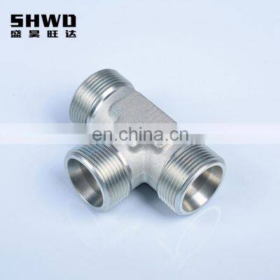 1CM Metric Thread Male 60 Degree Cone Seat Straight Hydraulic Fitting For Pipe Seal Connection