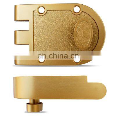 Бронзовая защелка Jimmy Proof Style с антиугонным ночным защелкивающим стержнем, накладной замок с цилиндром из цинка, традиционный антикварный золотой бронзовый замок-штырь photo-4