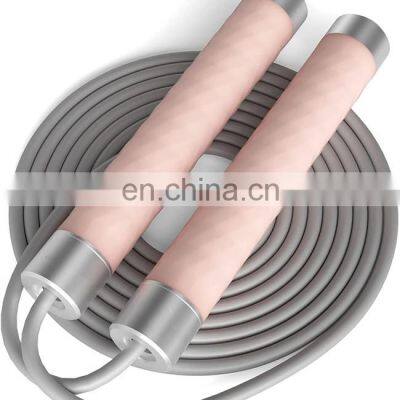 Professional Adjustable Weighted Jump Rope With Aluminum Alloy Handle and Silicone Handle Coat photo-4
