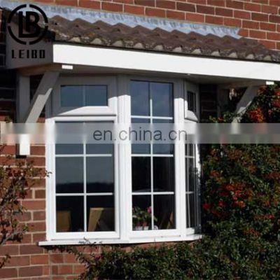 hot insulation and soundproof casement window and pvc upvc vinyl profile windows with double tempered glass