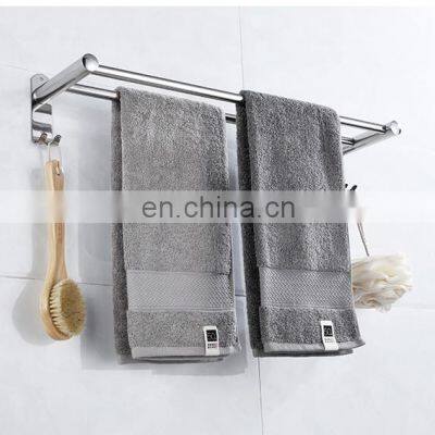Wholesale Double Towel Bar Towel Rack With Hook Bathroom Rack Bathroom Shelf Stainless Steel Hanging Rack Rbathroom Accessories photo-4