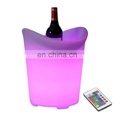 led portable wine cooler 1.5l commercial electric plastic led light ice bucket champagne wine coolers