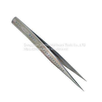 Stainless Steel Tweezers Corrosion Resistant Silver Stainless Steel Tweezers All Metal Clip Pointed Elbow Multi Specification ST Tweezers With Texture ST-16 photo-5