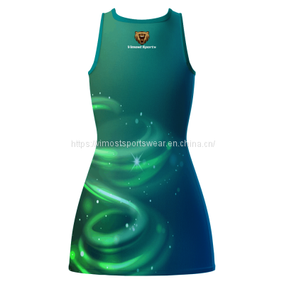 Hot Women's Round Neck Custom Netball Dress With Full Dye Sublimation photo-2