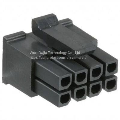 Micro-Fit 3.0 Receptacle Housing, Dual Row, 8 Circuits, UL 94V-0, Low-Halogen, Black 430250800