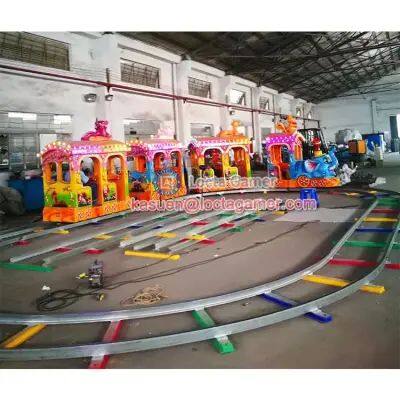 Guangdong Zhongshan Tai Le Play Children Indoor and Outdoor Sightseeing Tourism Square Track Small Train Elephant Train Custom Track Electric photo-2