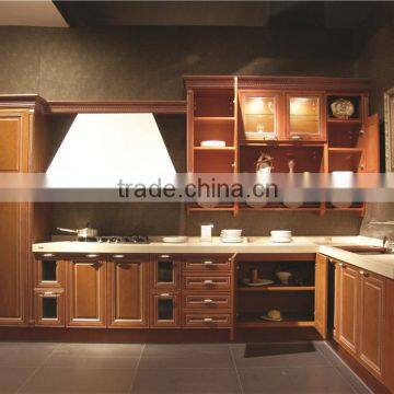 Maple solid wood coffee glazing Kitchen Cabinet designed