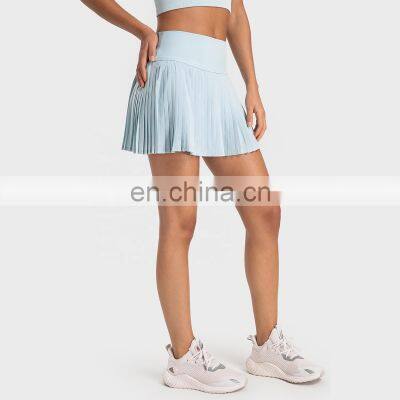 Pleated Tennis Pickleball Skirts With Nylon Pocket Shorts Custom Quick Dry Sportswear For Girls photo-3