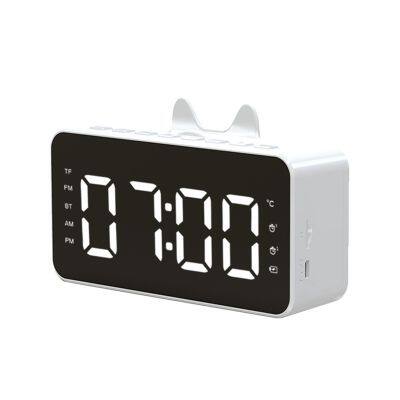 New design cute alarm clock wireless Q9 speaker public address portable waterproof mini touch light wireless speaker