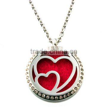 Round Silver Om Mantra 25mm and30mm Aromatherapy Essential Oils Diffuser Locket Necklace vintage locket necklace