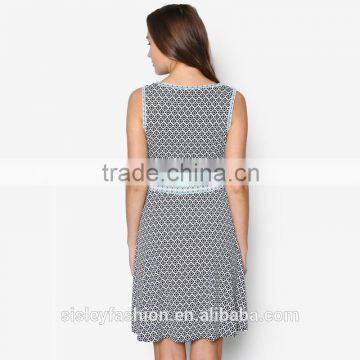 2016 Summer Hotsale V-neck Cotton Dress Design With Cheap Price D275 photo-3