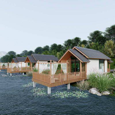 Exportable Large Prefabricated Vacation Houses, Scenic Area Homestays, Camps, New - Style Hotels, Villas, and Accommodation Houses for Camping Sites photo-2